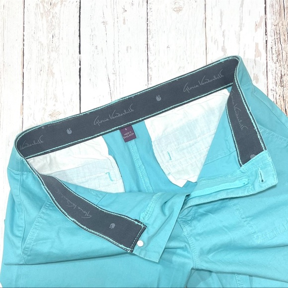 Gloria Vanderbilt Aqua Blue Capri Pants - Size 6 - Picture 2 of 6